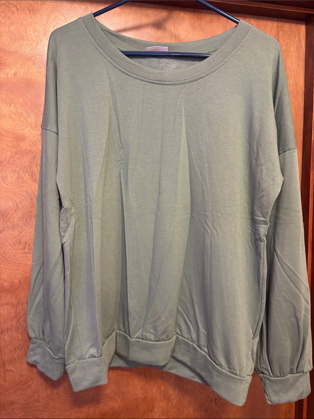 Pulse Olive Green Lightweight Crewneck Sweatshirt